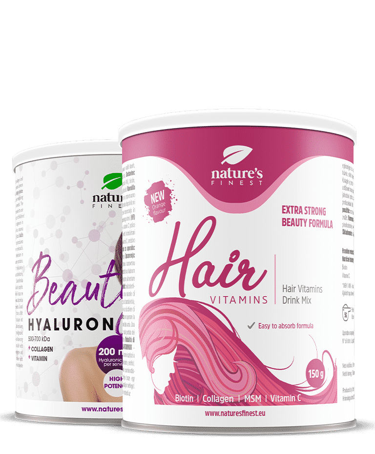 Beauty Hyaluron + Hair Vitamins Gratis | Hyaluronsäure-Drink | Anti-Falten-Drink | Feuchtigkeitsspendend für die Haut | Haarvitamine enthalten.