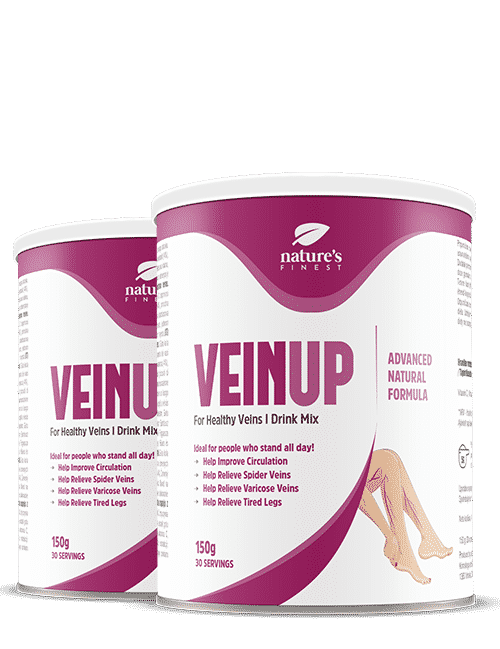 VEIN UP 1+1: Natürliches Mittel gegen Krampfadern mit Gotu Kola, Vitamin C - Kaufe eins, bekomme eins Gratis.