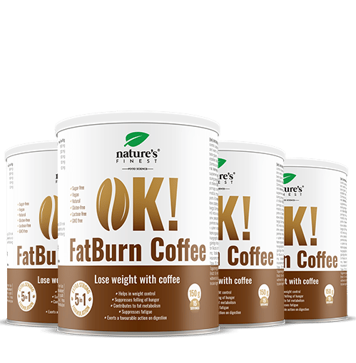 100% FatBurn Kaffee | 4x OK!FatBurn® | Mit ID-Alg® und L-Carnitin | Beste Produkte für Gewichtsverlust in Deutschland | von Nature's Finest.