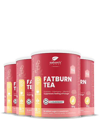 100% Biologischer Schlankheitstee | 4 x FatBurn Tea with ProElderberry™ | Mariendistel und Baldrian | Vegan | von Nature's Finest.